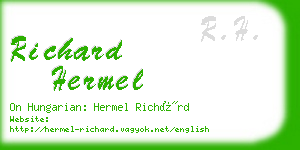 richard hermel business card
